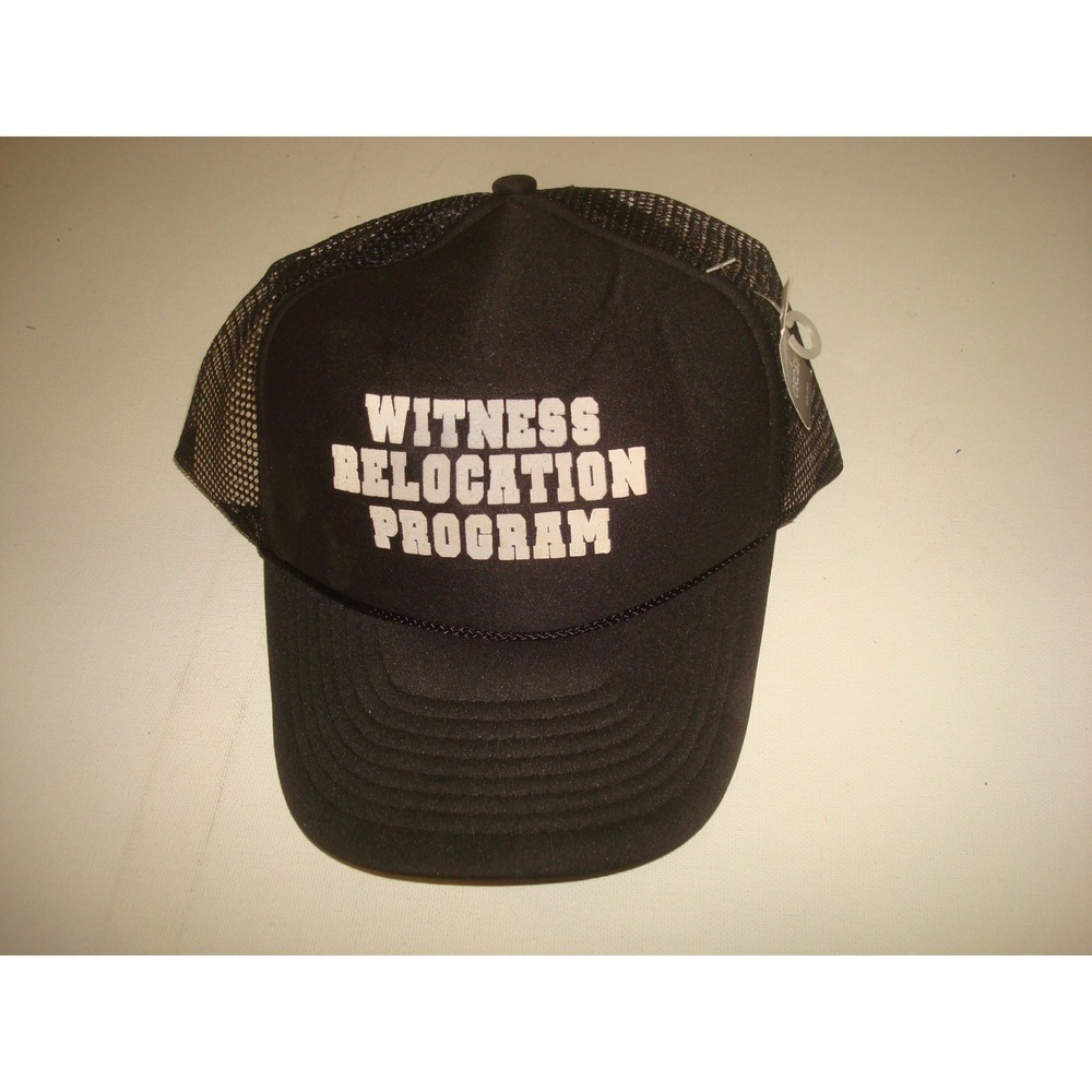 WITNESS PROTECTION TRCKER LAW ORDER Y2K HAT CAP VINTAGE DEADSTOCK B5
